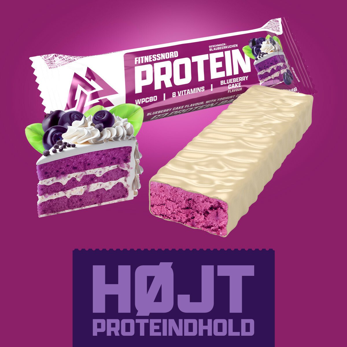 PROTEIN BAR 55g (Blueberry Cake)