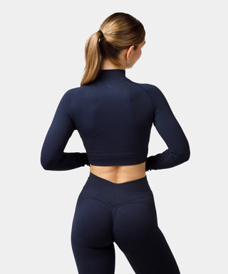 Élite seamless zip-up longsleeve - Saphire Blue