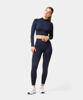 Élite seamless zip-up longsleeve - Saphire Blue