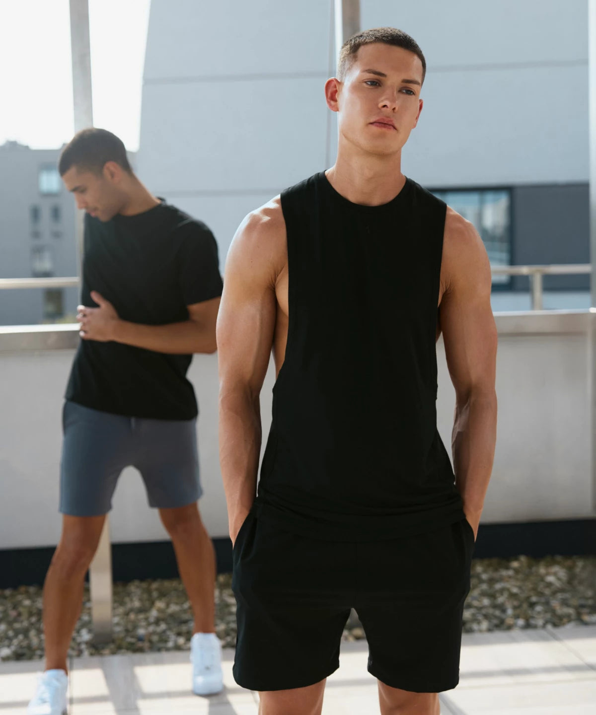 Mens active shorts - Black